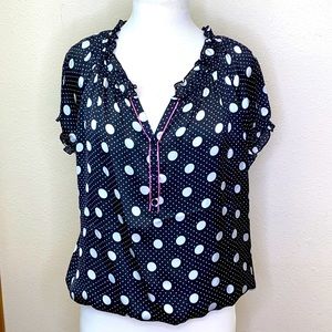 Sharagano Short Sleeve Top Women's Size Large